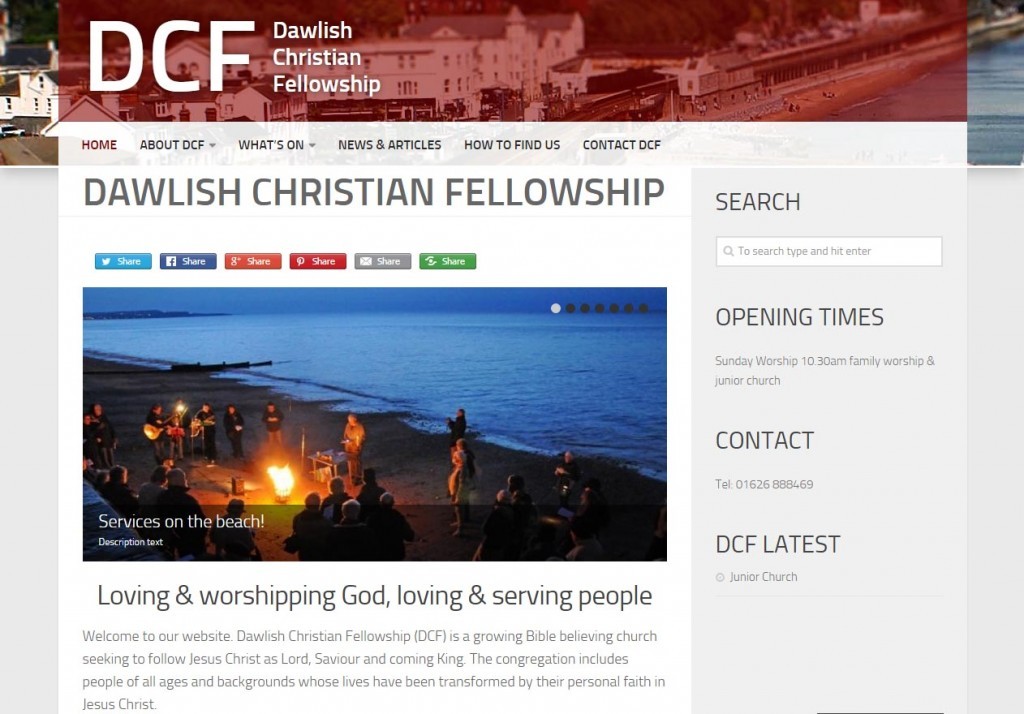 DCF website - Dawlish - web design