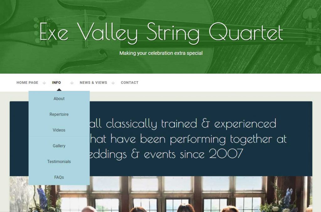 Exeter Valley String Quartet Website